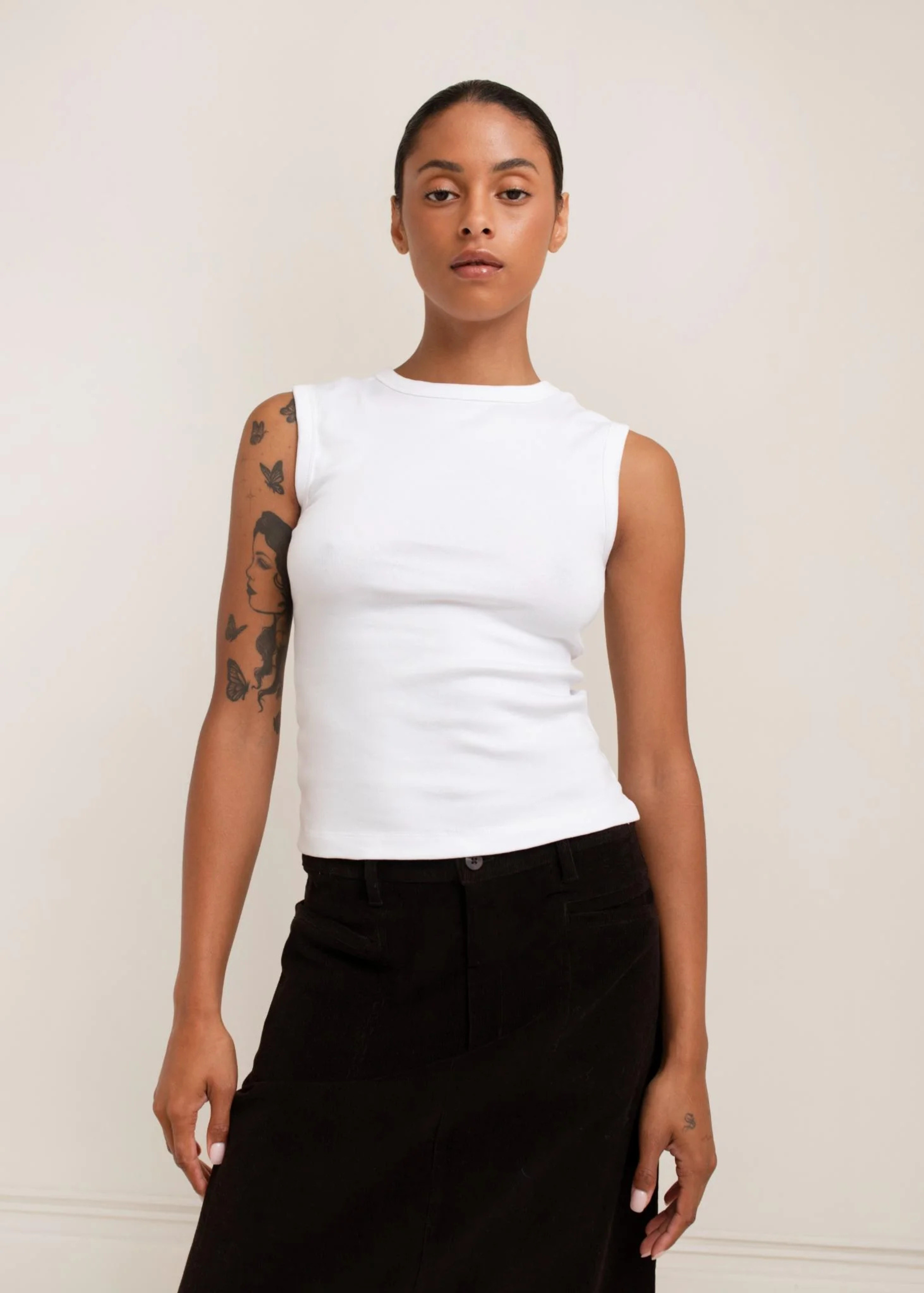 Lydia tank, bright white