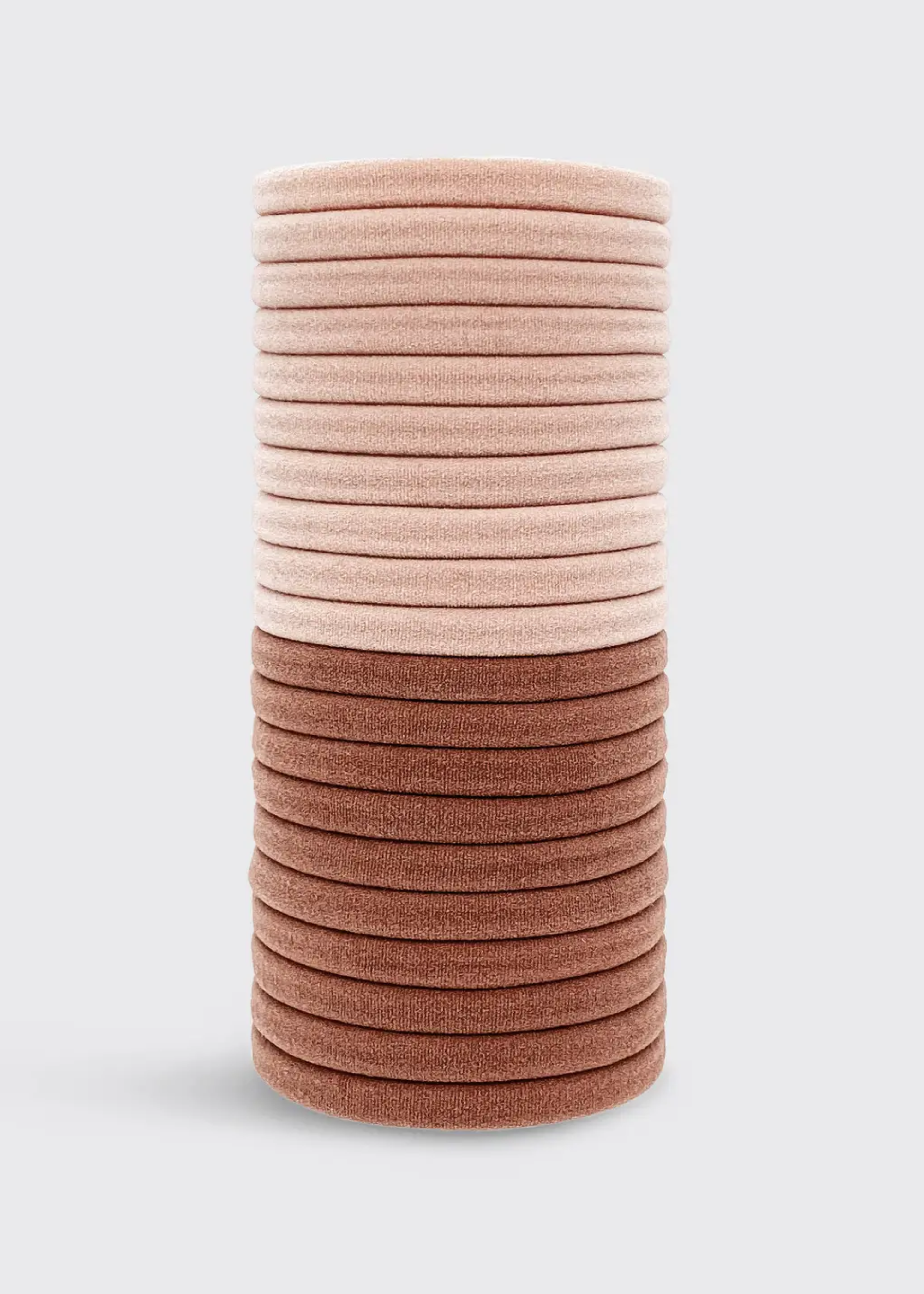 Recycled nylon elastics 20pc set, blush
