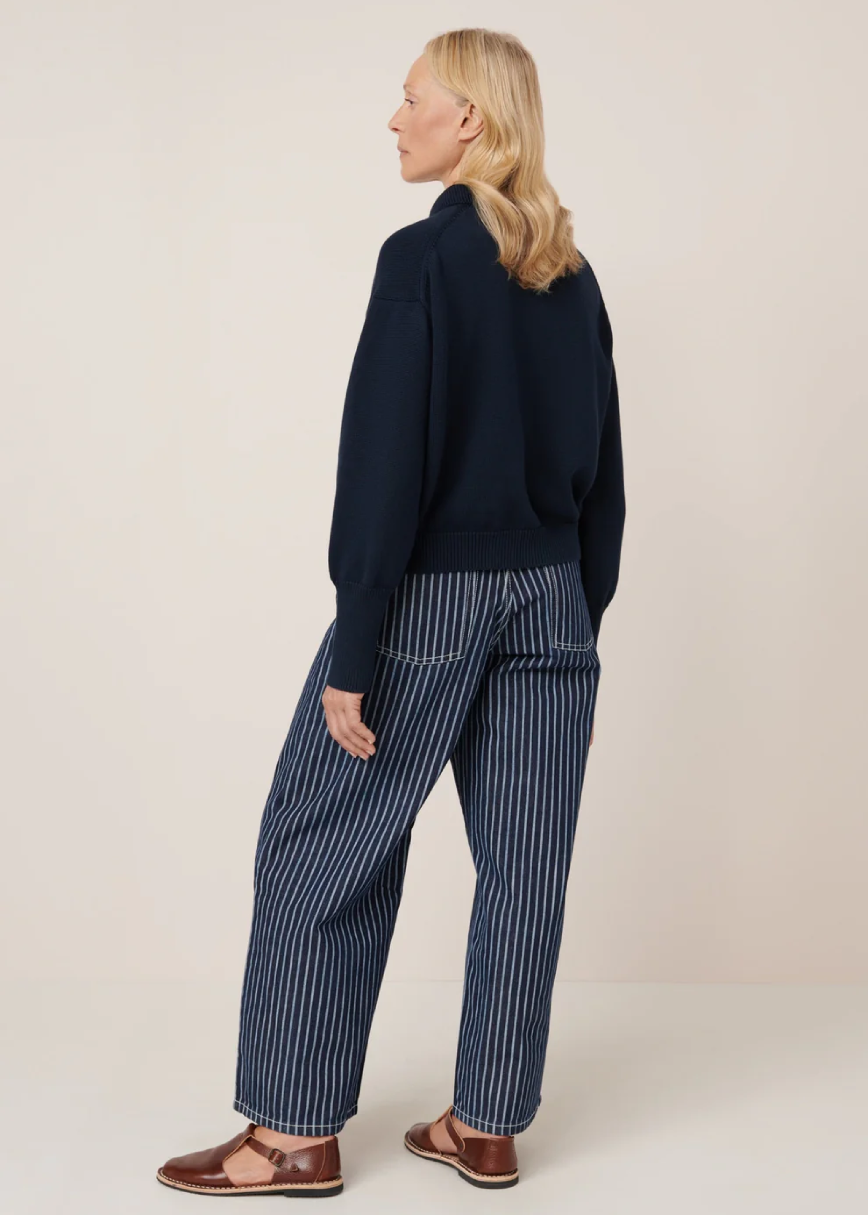 Utility cardigan, indigo