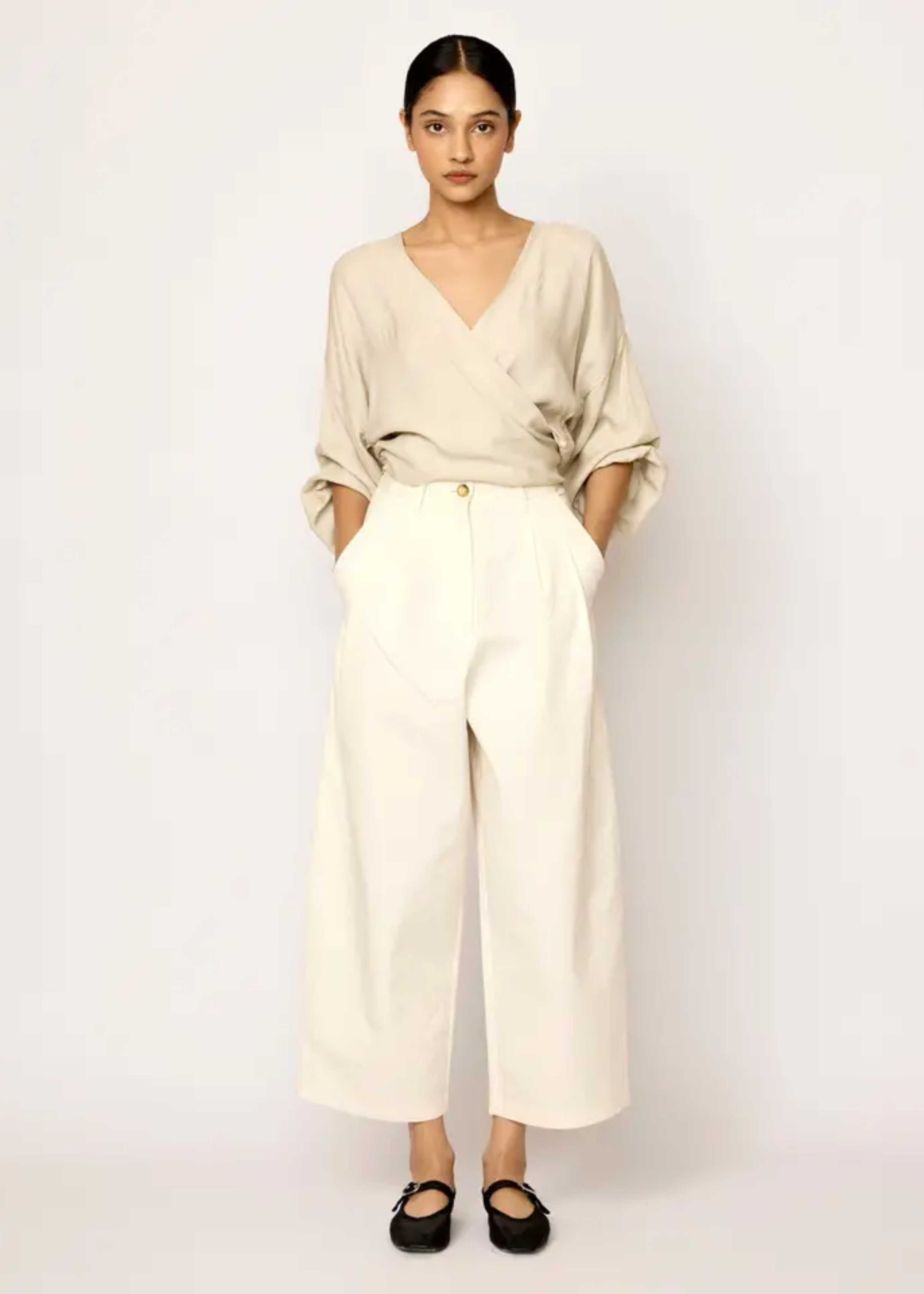 Boyfriend pant, ivory