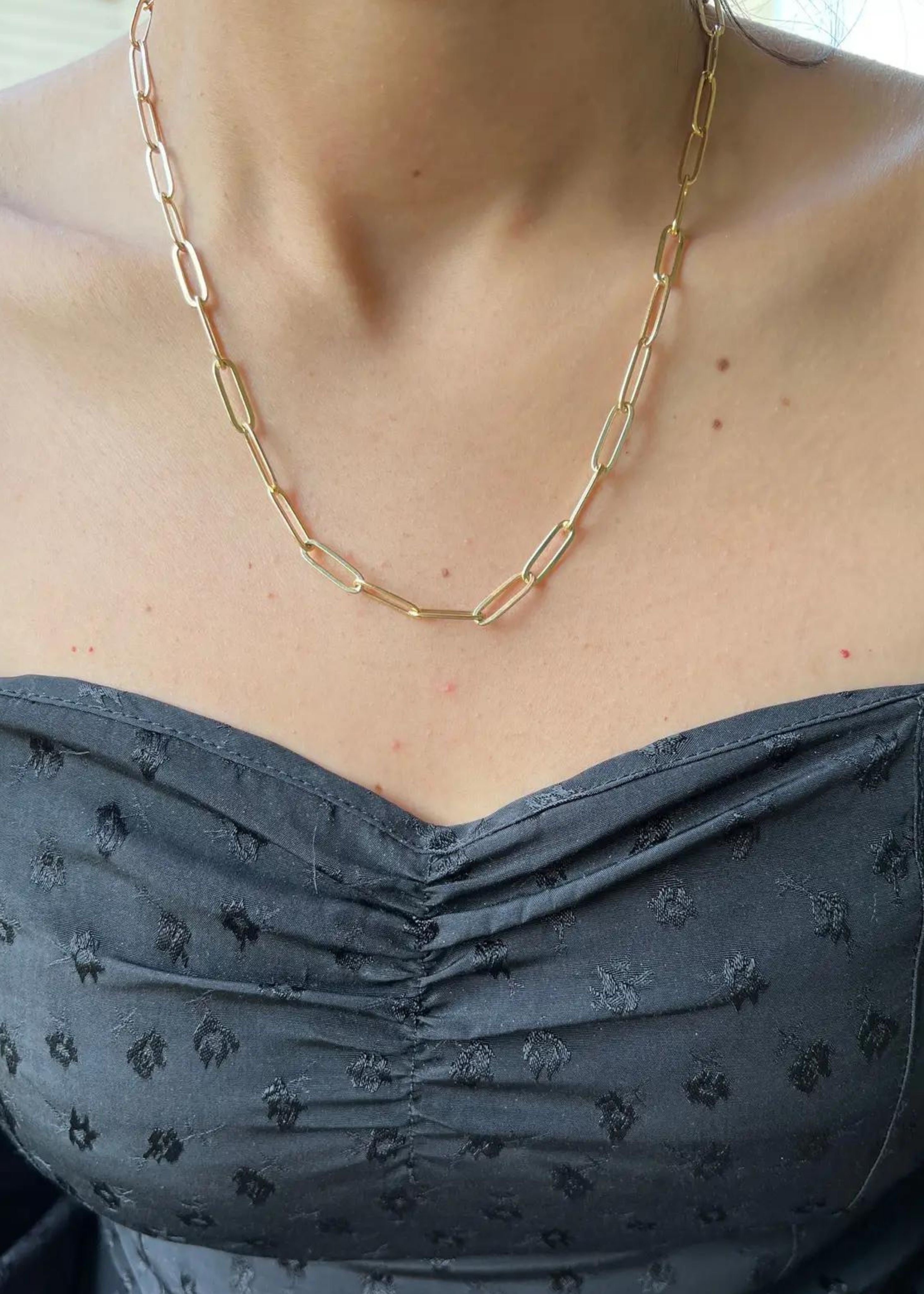 Classic paperclip chain, 4.5mm