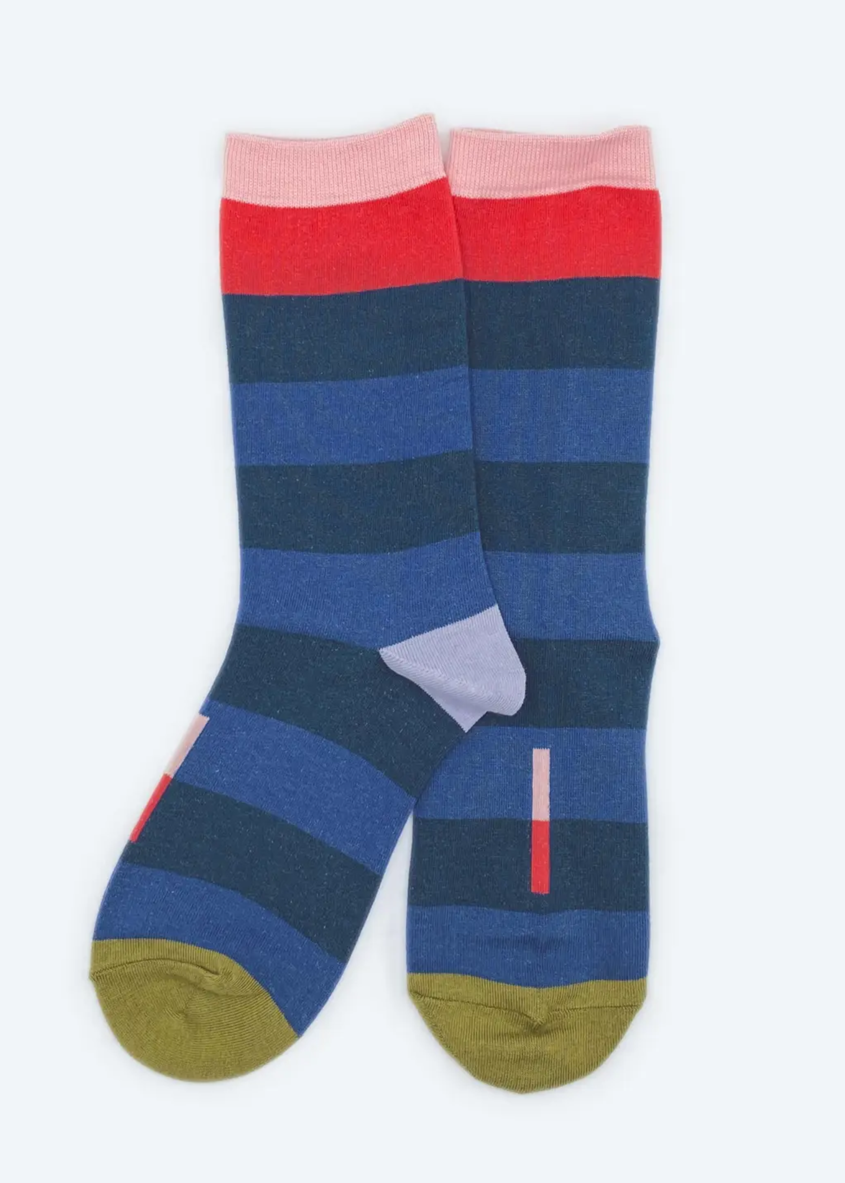 Fillmore blue striped crew socks