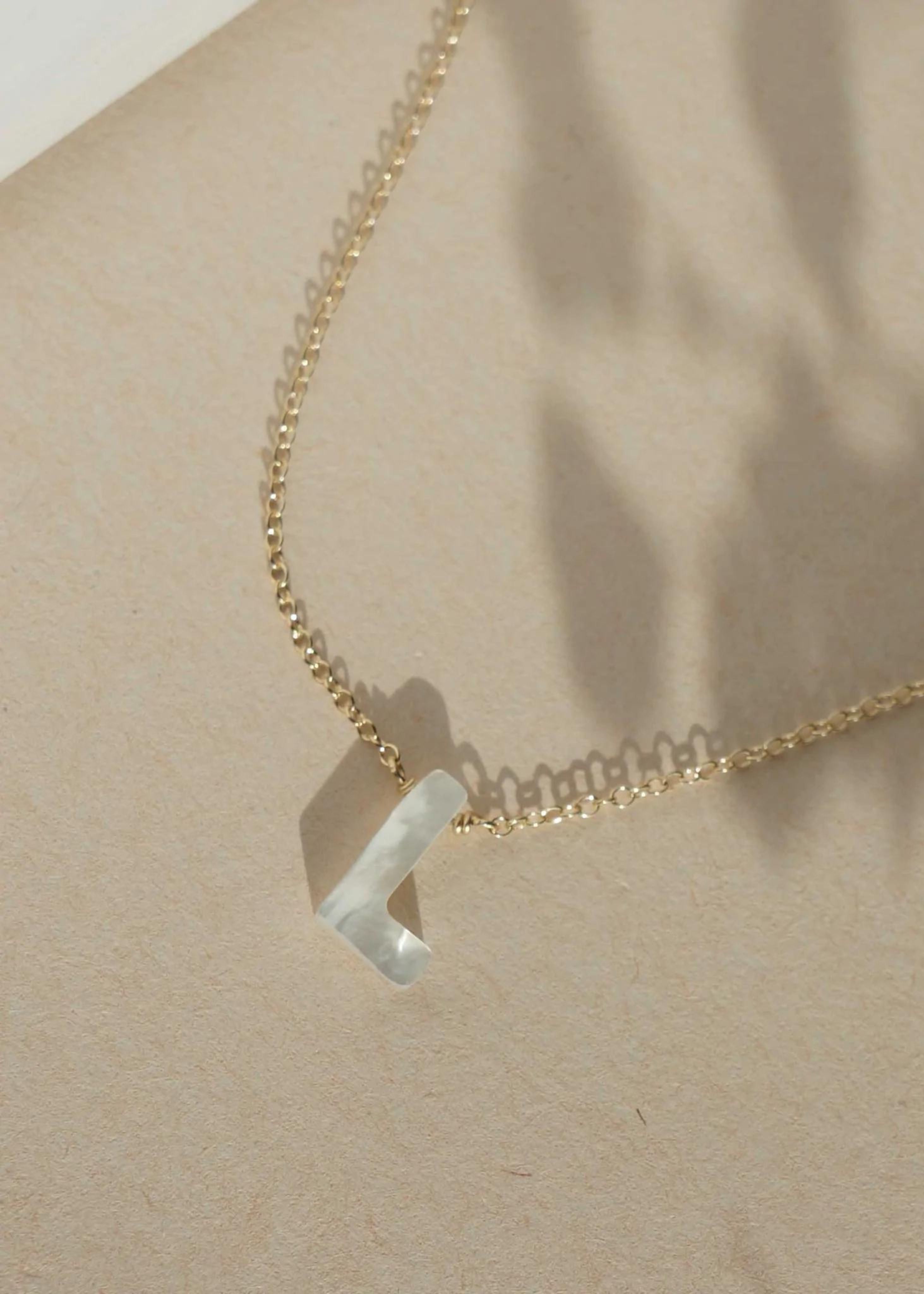 Dawn initial necklace